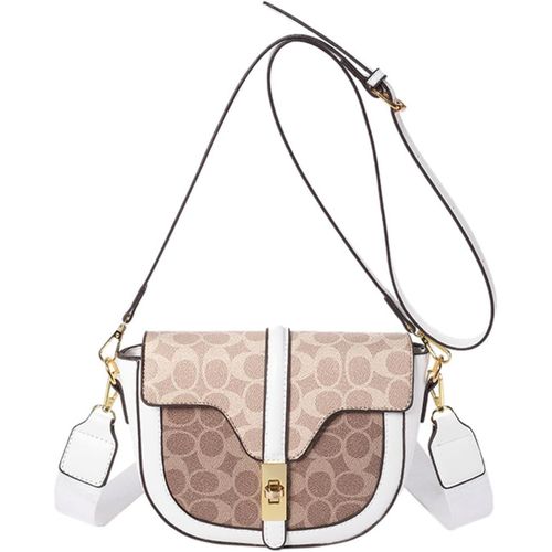 Sac Bandouliere Femme Petit Sac A Main Avec Imprimé Sac Portés Epaule Mode Sac D'Épaule Pu Cuir Sac Besace Sac Messenger Blanc[H3923]