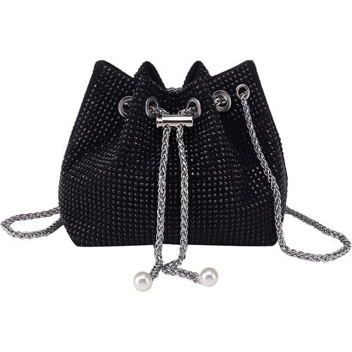 Full Strass Pochettes Et Clutches Sac De Soirée Sac Seau Plein Perle Brillant Sac À Main Bandoulière Pourla Fête De Mariage Nuit Bal[H1186]