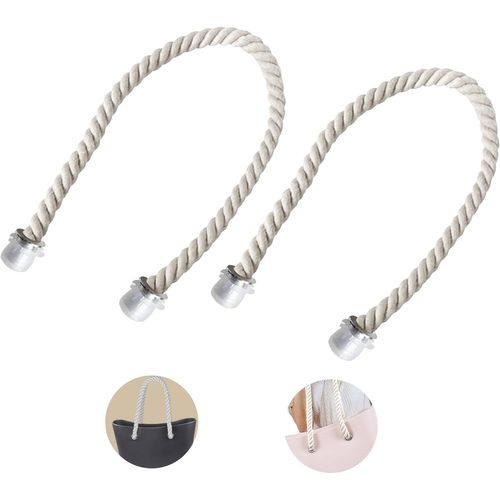 Classic Corde Handle,Obag Accessoires,Poignées O Bag Femme En Corde Avec Insert En Toile Étanche Pour Sac À Main Oba,O Bags Poignées De Rechange, Manche Remplacement Pour Obag Canvas Sac Acc[H1893]