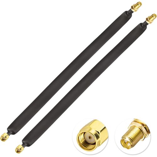 Rallonge Antenne WiFi Fenêtre 30cm Câble Coaxial RP-SMA Mâle à Femelle Douille de Fenêtre de Câble Plat Lora pour Antenne WLAN Antenne Mineur Helium Lora, 2 Paquets