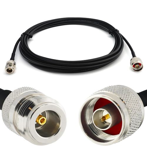 SMA Mâle vers N Femelle 6m RG58 Cable Coaxial - Câble d'extension exterieur à faible perte rallonge etanche - pour Routeur WIFI Radio Antenne LTE GSM Amplificateur 4G 5G 6G LTE Hotspot.[J66]