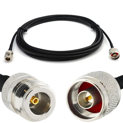 SMA Mâle vers N Femelle 1m RG58 Cable Coaxial - Câble d'extension exterieur à faible perte rallonge etanche - pour Routeur WIFI Radio Antenne LTE GSM Amplificateur 4G 5G 6G LTE Hotspot.[J68]