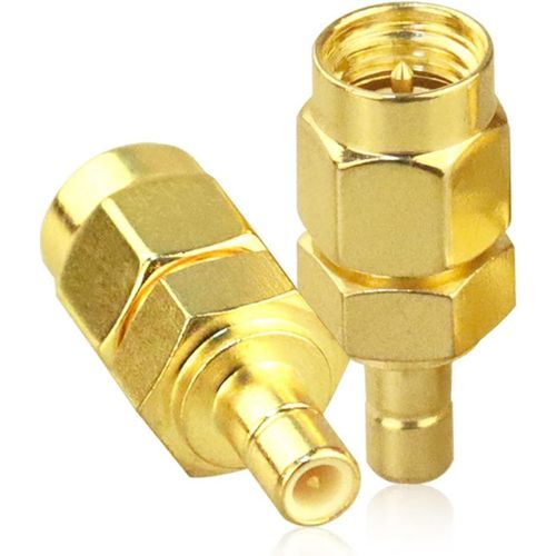 Connecteur SMA vers SMB SMB mâle vers adaptateur coaxial mâle SMA pour câble d'extension antenne Radio 2 pièces