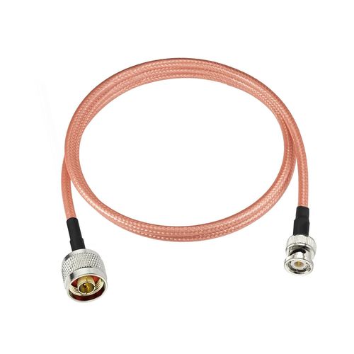 Câble BNC N 1m Câble Coaxial RF BNC Mâle Vers N Mâle 50Ohm Faible Perte RG400 Pour Applications RF, Antenne, Radioamateur, Oscilloscope, Analyseur, Etc.