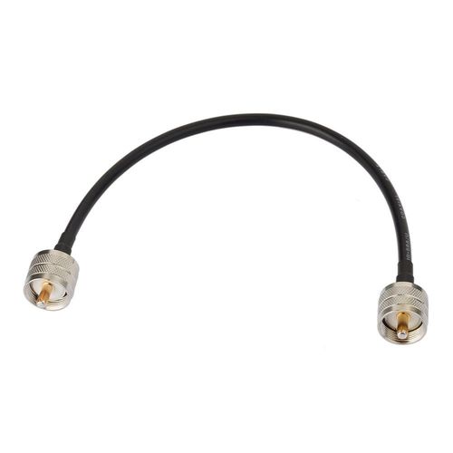 Câble Coaxial RG58 CB 30cm UHF PL259 Mâle vers Mâle 50 ohms Faible Perte pour Radio HAM et CB, Analyseur d'Antenne, Charge Factice, Compteur SWR(1 Pièce)