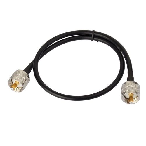 Câble Coaxial RG58 CB 60cm UHF PL259 Mâle vers Mâle 50 ohms Faible Perte pour Radio HAM et CB, Analyseur d'Antenne, Charge Factice, Compteur SWR(1 Pièce)