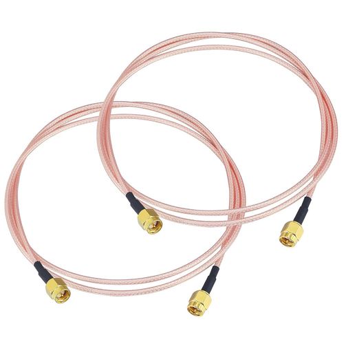 Lot de 2 câbles SMA coaxiaux SMA mâle vers mâle 1 m Câble d'extension RG316 Adaptateur d'antenne Wi-Fi pour câble d'antenne coaxial antenne 4G routeur Wi-Fi