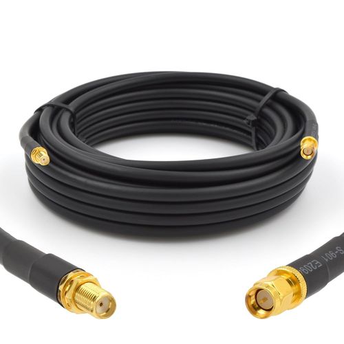 SMA mâle à SMA femelle 7m Cable coaxial 50ohm 5D-FB Ø7.5mm Câble d'extension exterieur à faible perte rallonge etanche pour Routeur WIFI Radio Antenne LTE GSM Amplificateur 4G 5G 6G LTE Hotspot