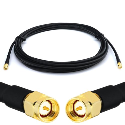 SMA Mâle vers SMA Mâle 8m RG58 Cable Coaxial - Câble d'extension exterieur à faible perte rallonge etanche - pour Routeur WIFI Radio Antenne LTE GSM Amplificateur 4G 5G 6G LTE Hotspot