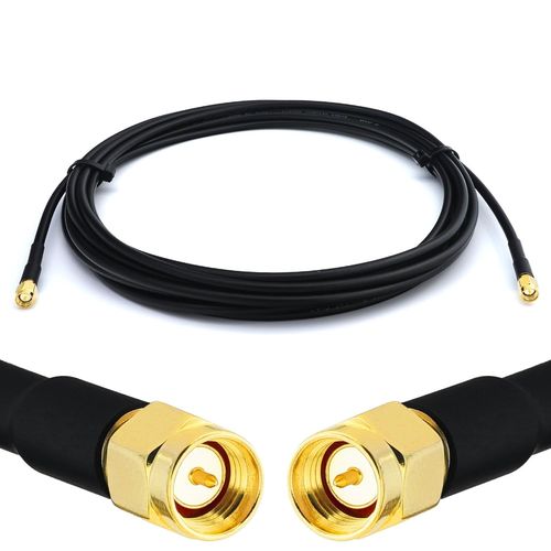SMA Mâle vers SMA Mâle 30cm RG58 Cable Coaxial - Câble d'extension exterieur à faible perte rallonge etanche - pour Routeur WIFI Radio Antenne LTE GSM Amplificateur 4G 5G 6G LTE Hotspot