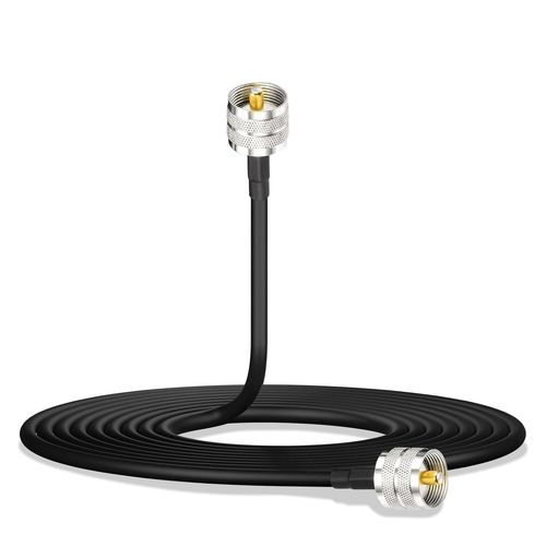 Câble Coaxial PL259 Câble Antenne CiBi 2m UHF PL-259 Mâle a Mâle Faible Perte RG58 50 Ohm pour Tosmeter CB Twayrdio CB Puissance SWR Mètre Amplificateur Linéaire Charge Fictive Radio Amateur