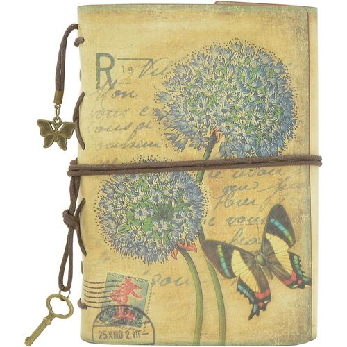 Carnet De Voyage, Rétro Vintage Cuir Agenda, Carnet De Notes Rechargeable, Bloc-Notes Avec Des Pages Blanches, Carnet D'écriture
