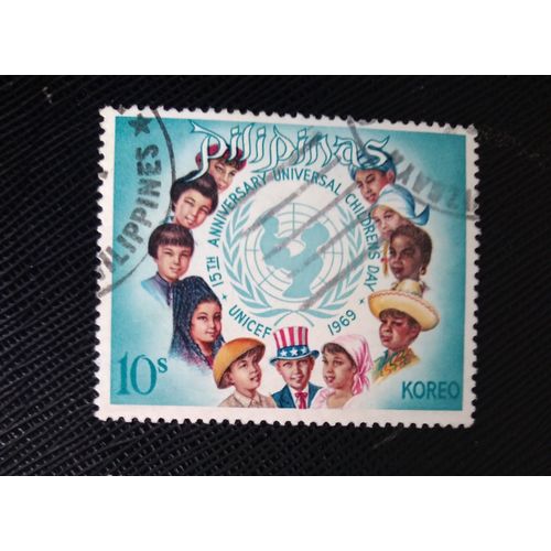 Timbre Philipines Y T 747 Enfants Du Monde 1969 (200509 )