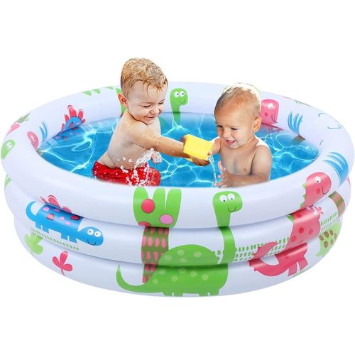 Piscine Circulaire, Piscine Gonflable pour enfantss, Piscine Gonflable Ronde, Piscine Gonflable pour Tout-Petits pour Bébé en PVC, 60 x 25cm Piscine Pataugeoire Portable