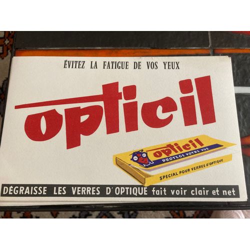 Lot De 6 Buvards Publicitaires Opticil