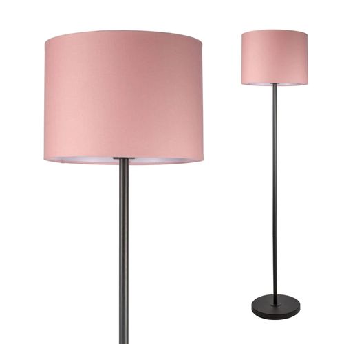 Grand Reverie Lampadaire Max20w E27 Noir/Rose 230v Tissu/Métal