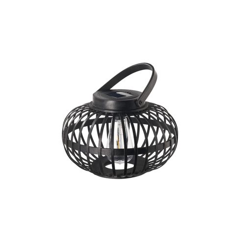 Sunshine Bliss Lampe De Table Solaire Mobile Outdoor Noir/Bambou