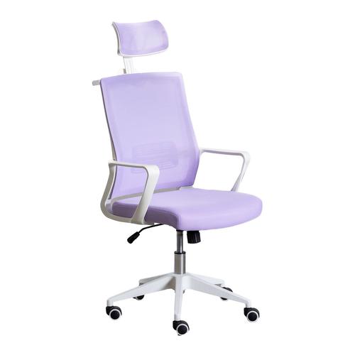 Chaise De Bureau Avec Roulettes Et Accoudoirs Teill Colors Violet Lavande