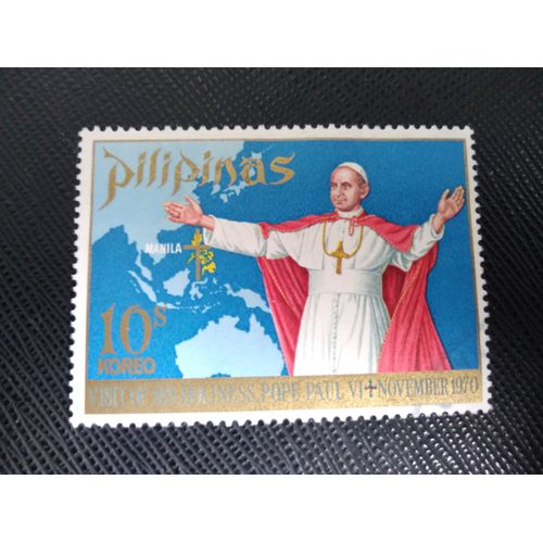 Timbre Philipines Y T 800 Visite Du Pape Paul Vi Aux Philippines 1970 (200509 )