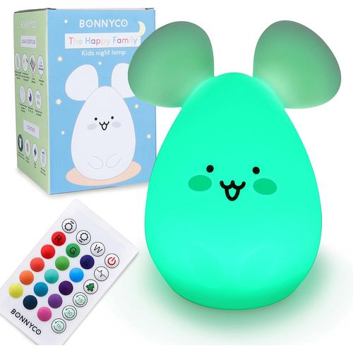 Veilleuse Enfant Avec Télécommande, Contrôle Tactile 16 Couleurs Souris Veilleuse Bébé Avec Minuterie | Lampe Enfant Led Sans Bpa | Lampe De Chevet Fille Rechargeable, Cadeau Bebe Fille