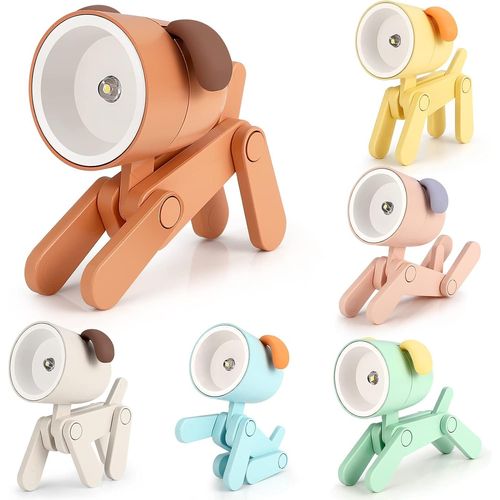 6 Pièces Veilleuse Bébé, Mini Veilleuse Enfant En Forme De Chien, Vjolie Veilleuse, Pour Chambre D'enfant Cadeau Veilleuse Pour Enfant, Pour Un Cadeau D'anniversaire, Un Cadeau De Noël (Chien)