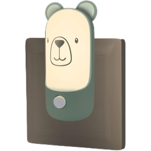 Cadeau Naissance Garçon Veilleuse Enfant Prise Électrique Avec Interrupteur Lampe Chevet Ours Chambre Bébé Accessoire Allaitement Lumière Nouveau-Né Fille