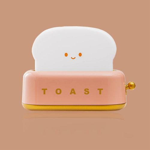 Veilleuse Bébé, Toast Led Veilleuse Enfant Rechargeable, Lampe De Chevet Enfant Luminosité Et Réglables Avec Fonction Minuterie Cadeau Anniversaire De Noel Pour Garcon, Bebe Et Fille - Rose