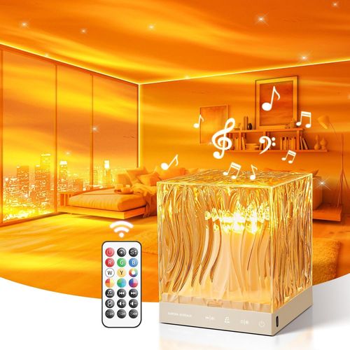 Veilleuse Bébé Musicale Et Lumineuse, Bluetooth+15 Bruit Blanc Veilleuse Enfant Lampe Chevet, 360 Effets Lumineux Lampe De Chevet Chambre,Projecteur Led Veilleuse Prise Electrique Deco Chambre