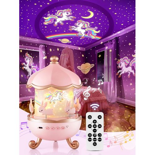 Veilleuse Bébé Projecteur Ciel Etoile,Bruit Blanc Musicale Veilleuse Enfant Veilleuse Stitch,15 Thèmes 360°Rotation Telecommandé Projecteur Ciel Étoilé,Veilleuse Bebe Cadeau Bebe Deco Chambre