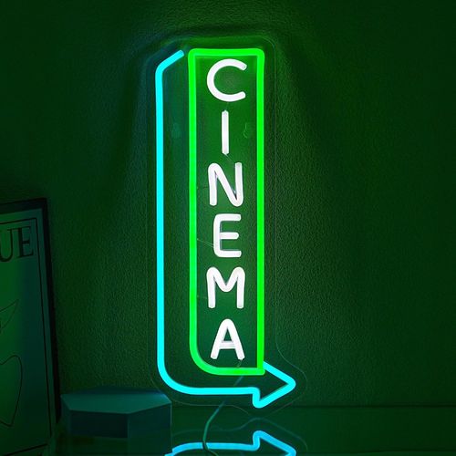 Signe Néon Cinéma À Intensité Variable Led Néon Signe Pour Décoration Murale Lettre Led Néon Lumières Pour Cinéma, Salle De Cinéma, Théâtre Commercial, Cinéma, Décoration De Porte[LED5262781]