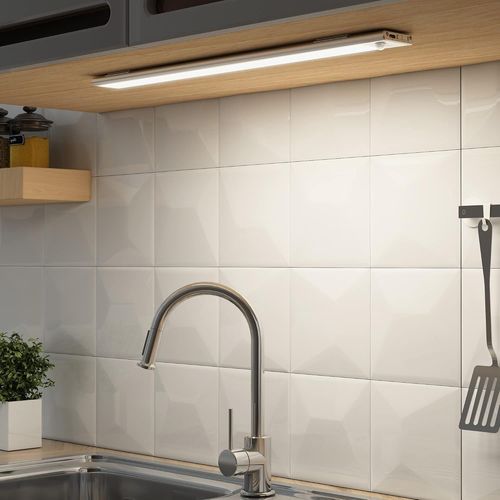 Led Lampe Dimmable De Placard 40cm, Applique Murale Sans Fil Avec Détecteur De Mouvement Interieur, Réglette Led Rechargeable Sous Meuble Cuisine À 3 Modes D'eclairage[Led5261510]