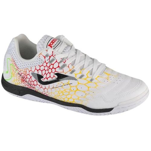 Chaussures De Foot En Salle - Joma - Maxima 24 Maxw In - Cuir Synthétique - Blanc - Respirantes