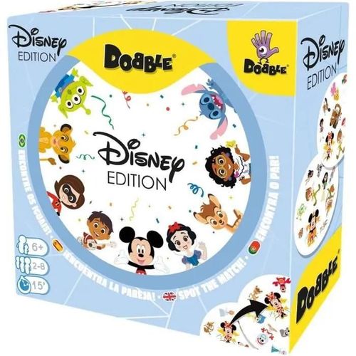 Zygomatic Dobble Disney Edition Jeu De Cartes D'action Et De Réflexes Pour Adultes Et Enfants,À Partir De 6 Ans,De 2 À 8 Joueurs,