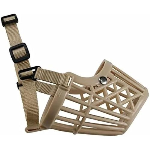 Muselière Plastique - Gloria - Confortable - Beige - Pour Chien - Protection Du Museau