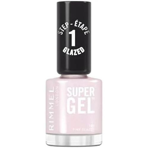 Rimmel Super Gel, 105 Pink Glazed, Vernis Longue Tenue, Finition Givrée, Application Facile, Manucure Effet Gel, Résistant Aux Multicolore