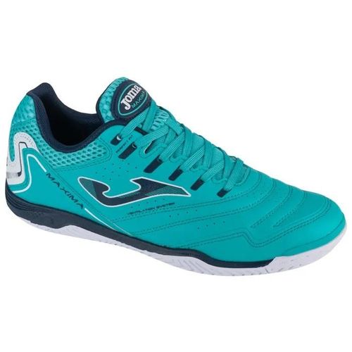 Chaussures De Foot En Salle - Joma - Maxima 24 Maxw In - Bleu - Cuir Synthétique - Respirantes