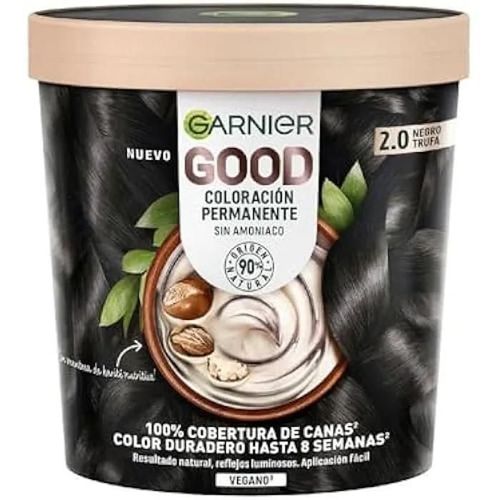 Coloration Permanente - Garnier - 2.0 Noir Trufa - Sans Ammoniaque - Crème - Tous Types De Cheveux 