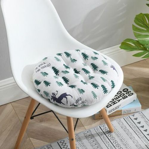 Coussin De Siège Rond En Coton Pour Canapé Et Chaise, Plusieurs Styles, Imprimé Cuir Chevelu, Non Ald, Pour Salle À Manger, 1 Pièce