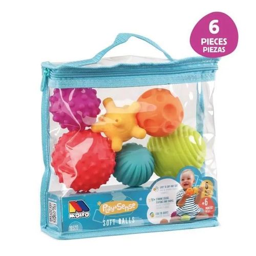 Jeu de Blocs Boules Play&Sense - MOLTO - 6 mois - Mixte - 6 pièces
