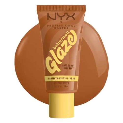 Nyx Professional Makeup Buttermelt Glaze Tint, Fond De Teint Spf30 Jusqu'à 12h De Tenue, Chai Butta Multicolore