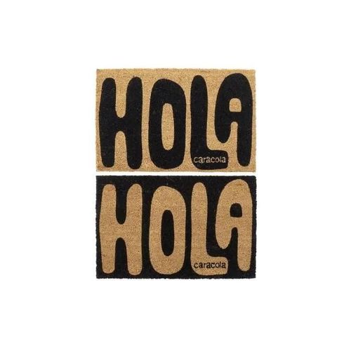 Paillasson Dkd Home Decor Hola Caracola Pvc Fibre (2 Pcs) (60 X 40 X 1.5 Cm)