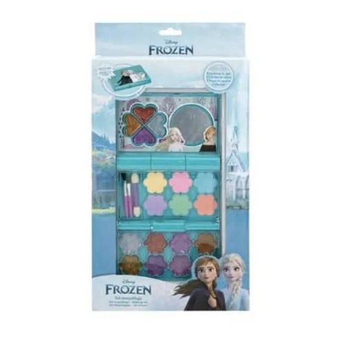 Fard À Paupières - Disney - Frozen - 6 Ombres À Paupières - 12 Paillettes À Lèvres - 3 Pinceaux Multicolore