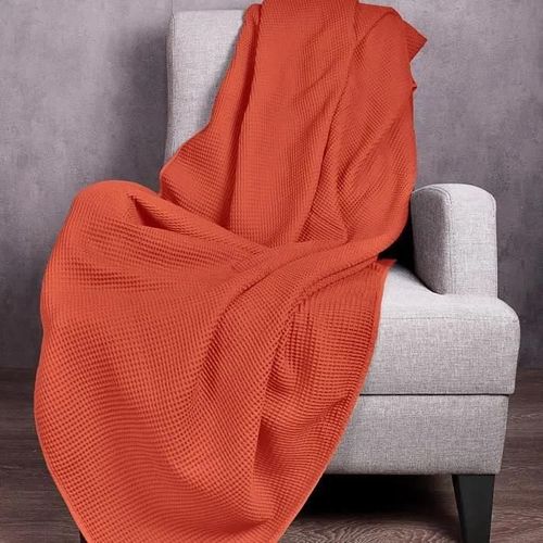 Casa Benetton 100 % Coton 200 G-M2 Couverture, 140x190 Cm, Rouge