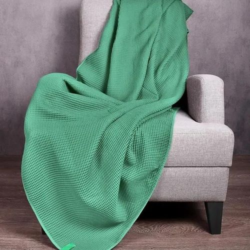 Casa Benetton 100 % Coton 200 G-M2 Couverture, 140x190 Cm, Vert