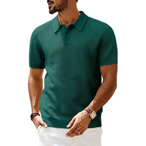 Polo Décontracté En Tricot À Manches Courtes Pour Homme