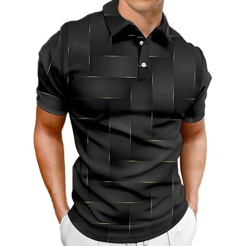 Polo De Golf À Manches Courtes Pour Homme - Coupe Ajustée, Lumière Dorée., Xx-Large