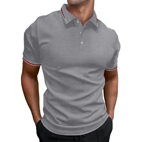 Polo À Manches Courtes Pour Homme - Contraste - Polo Classique Pour Homme