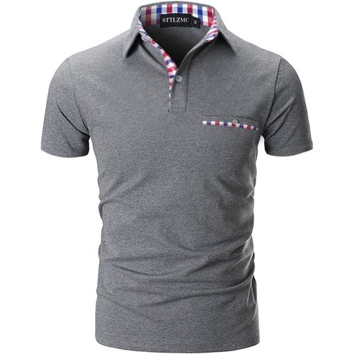Mode Polo Homme Manche Courte Golf Poloshirt Casual Col Contrasté Tops