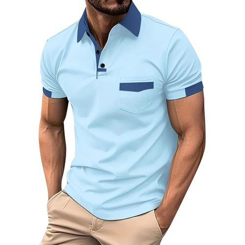 Polo À Manches Courtes Coupe Ample Chem Homme, Polo Fête Des Pères, Polo Imprimé Homme, Polo Basic, Tee Shirt Homme Personnalisé Casual Été