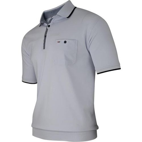 Polo À Manches Courtes Pour Homme Rayé Mélange De Coton Tailles M À 3xl, [D5]